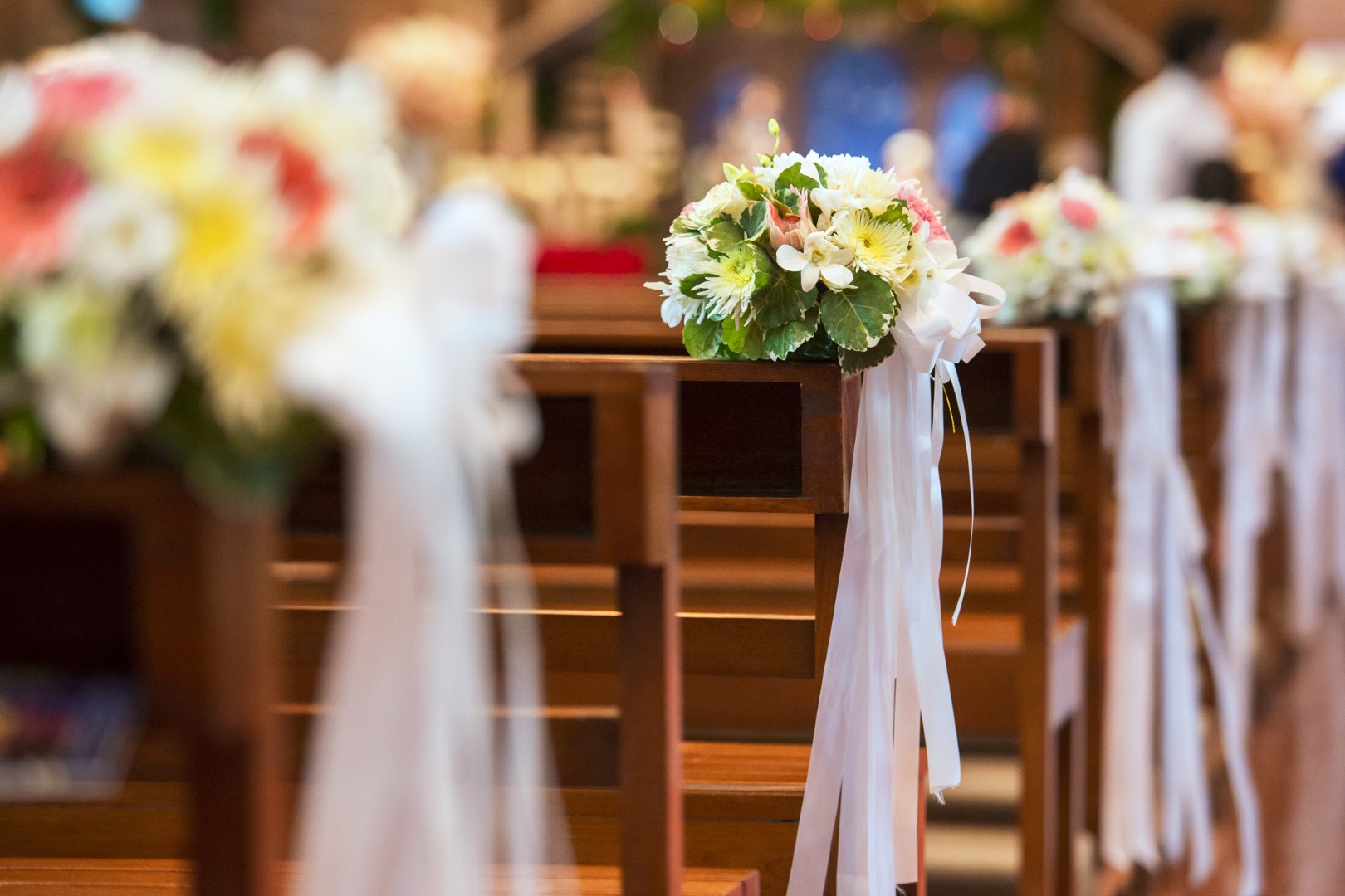 Decoración en boda católica